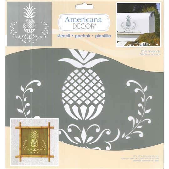 DecoArt&#xAE; Americana D&#xE9;cor Posh Pineapple Stencil